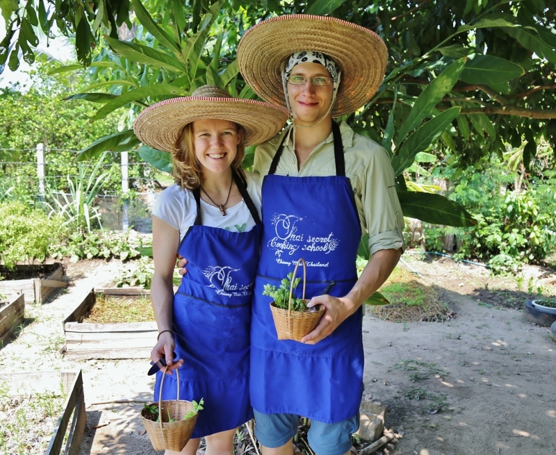 Thai Secret Cooking School & Organic Garden. Class Photo April 20-2017 Chiang Mai, Thailand.