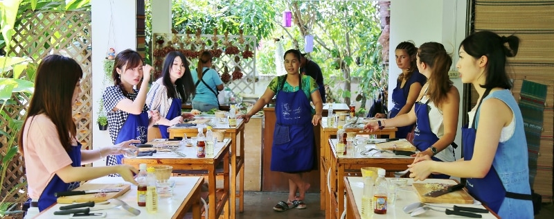 Thai Secret Cooking School & Organic Garden. Class Photo April 19-2017 Chiang Mai, Thailand.